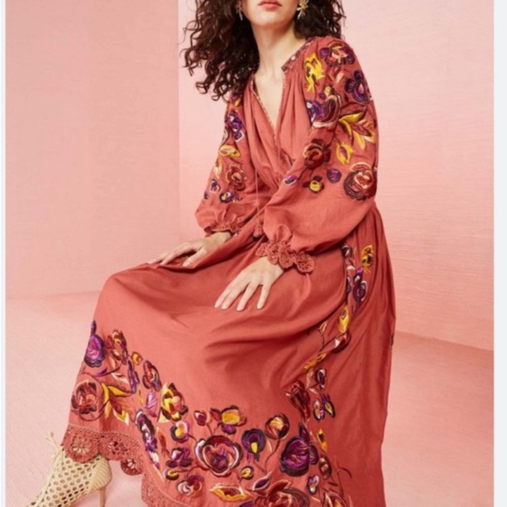 BNWT Ulla Johnson Miro Dress Marsala Size 2